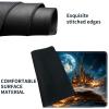 HGGJFLYX Playmat for MTG, 28x16 Inch for TCG Playmat with Non-Slip Rubber Base, Smooth Surface Stitched Edges, Magic Card Game Mat with Storage Bag, and Desk Mousepad, Book of Moonlit Castle view 4