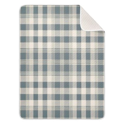 Haskirky Retro Blue Plaid Baby Blanket, Cozy Super Soft Warm Baby Blankets for Unisex Boys Girls Breathable Newborn Receiving Blanket 30 x 40 Inch