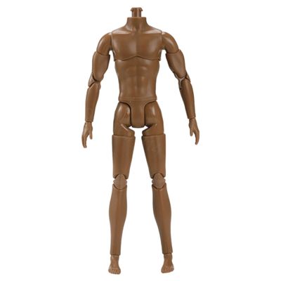 1/6 Scale Action Figure Multi Jointed Movable Male Muscular Action Figure Body Display Model for DIY Collectors and Artists for Collections, Brown