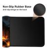 HGGJFLYX Playmat for MTG, 28x16 Inch for TCG Playmat with Non-Slip Rubber Base, Smooth Surface Stitched Edges, Magic Card Game Mat with Storage Bag, and Desk Mousepad, Fiery Skeleton's Grimoire view 3