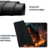 HGGJFLYX Playmat for MTG, 28x16 Inch for TCG Playmat with Non-Slip Rubber Base, Smooth Surface Stitched Edges, Magic Card Game Mat with Storage Bag, and Desk Mousepad, Fiery Skeleton's Grimoire view 4