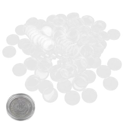 CAKEEYUM 200Pcs Coin Holder 20mm Protective Clear Plastic Coin Collection Supplies Stackable Silver Dollar Capsules for Collectors Case, Holder, Collection Supplies, Capsules, Ho