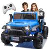 24V Ride on Toys for Big Kids, 2 Seater Ride on Cars with Remote Control, 400W Motor, Ride on Truck w/ 20in Wide Seat, 3 Speeds, Lights, Bluetooth, Electric Car for Kids 3-8, Capacity 110 lb-Blue view 1