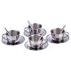CAKEEYUM Kids Tea Set Heat-Resistant Stainless Steel Childrens Tea Set with 4 70ml Cup, 4 Saucer and Spoon for Girls and Boys Kids, Childrens, Sets for view 4