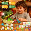 Dinosaur Toys Kids Dough Playset, 55PCS Dino Toys Kit with Molds & Clay, Make Dinosaurs or Create Your Own Models, Storage Case Gift for Boys & Girls Ages 3-8 view 2