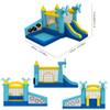 JumpYeah Inflatable Castle Bounce House with Slide, Blue and Yellow Oxford Cloth, 126x126x86 Inches, Indoor Outdoor Playhouse with Windmill Decor, Ages 3-10 (Bule, Medium) view 3