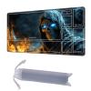 HGGJFLYX Playmat with Zone for MTG,28x16 Inch for TCG Playmat with Non-Slip Rubber Base,Smooth Surface Stitched Edges,Magic Card Game Mat with Storage Desk Mousepad,Ice and Fire Skeleton view 1
