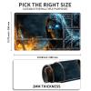 HGGJFLYX Playmat with Zone for MTG,28x16 Inch for TCG Playmat with Non-Slip Rubber Base,Smooth Surface Stitched Edges,Magic Card Game Mat with Storage Desk Mousepad,Ice and Fire Skeleton view 2