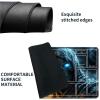 HGGJFLYX Playmat with Zone for MTG,28x16 Inch for TCG Playmat with Non-Slip Rubber Base,Smooth Surface Stitched Edges,Magic Card Game Mat with Storage Desk Mousepad,Ice and Fire Skeleton view 4