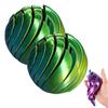 3D Printed Fidget Ball Toy, Twistable Stress Relief Desk Toy for Office Home, 3D Printing-Slime Gear Sphere Sensory Fidget Ball with Liquid Flow Effect for Anxiety Relaxation(Green-2pcs) view 1