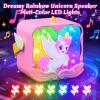 Unicorn Karaoke Machine with Wings & Castle Lights,2 Gem Microphones&5 Magic Voice,Mini Bluetooth Speaker,Princess Toys&Unicorn Toys for Girls Age 3 4 5 6 7 8 9+ Birthday Gifts Easter Basket Stuffers view 4