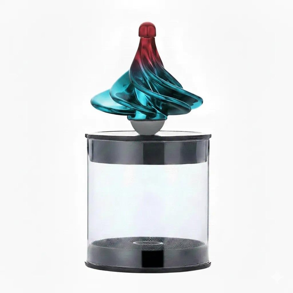 Magnetic Airflow Spinning Top  Wind-Powered Fidget Toy for Stress Relief & Focus  Aerodynamic Tornado Spinner with Magnetic Base  Unique Desk Toy for Adults and Kids  Perfect Office Gift