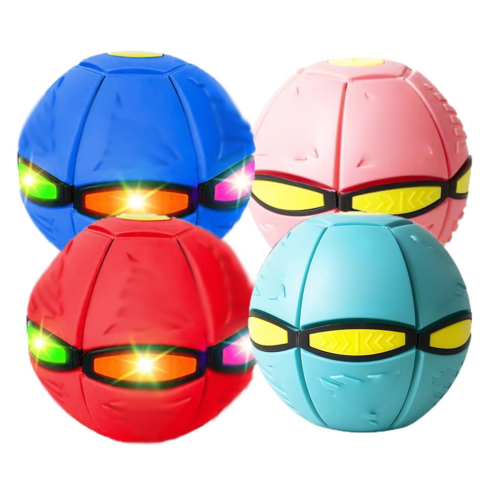 Gcvsdoa Magic Ball, Pop up Ball, Magic Bouncing Ball, Children's Bouncing Balls, Magic Flying Saucer, Bouncy Balls, Parent-Child Interaction (4PCS, No Lights)