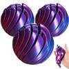 3D Printed Fidget Ball Toy, Twistable Stress Relief Desk Toy for Office Home, 3D Printing-Slime Gear Sphere Sensory Fidget Ball with Liquid Flow Effect for Anxiety Relaxation(Purple-3pcs) view 1
