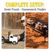 Little Buster Ranchers Trucking Set | Metal Semi Truck & Triple Axle Gooseneck Stock Trailer | Collector Display Bundle | Unique Gift for Birthday Celebrant, Collector, Hobbyist view 2