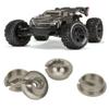 Spring Retainers with Piston Heads High Strength Durable Aluminum Alloy Plastic Upgrade Accessory for TRXXAS Slash 2WD RC Car 4 Pack Black Silver Blue Titanium (BT Titanium Color) view 4