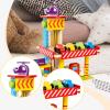 DYNWAVE Wooden Parking Garage Playset Pretend Toy Boys Girls Gifts for Kids, Interactive, 3 Tier Garage Toy Children Learning Tool view 2