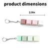 2 Pack Keyboard Fidget Keychain with LED Lights,Keyboard Fidget Toy,Keyboard Button Finger Clicker for Anxiety Relief(Macarons) view 2