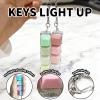 2 Pack Keyboard Fidget Keychain with LED Lights,Keyboard Fidget Toy,Keyboard Button Finger Clicker for Anxiety Relief(Macarons) view 4
