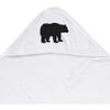 Azeeda 'Bear Silhouette' Baby Hooded Towel (HT00038718) view 1