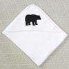 Azeeda 'Bear Silhouette' Baby Hooded Towel (HT00038718) view 3