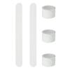 uxcell 5 Pcs Silicone Slap Bracelets Bulk, Snap Wristbands Bracelets Multicolor Bands Wraps for Party Favors, Classroom Reward, DIY Painting Crafts, White view 1