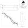 10-Foot Waterfall Slide for Playsets  Long, Thrilling & Safe Ride | TUSK Strong (Burgundy) view 2