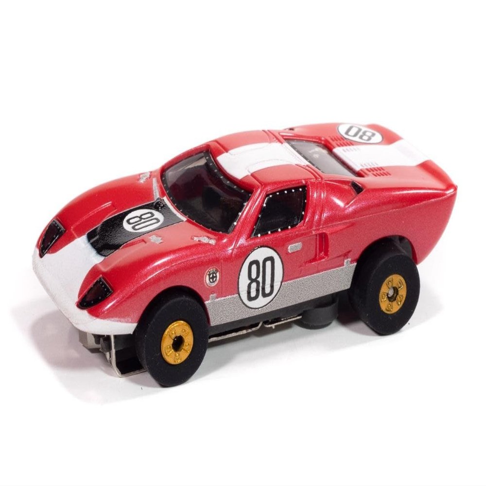 Auto World SC415 Thunderjet 1966 Ford GT40 (Carmine) HO Scale Slot Car