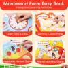 Jololino Busy Book for Toddlers - Montessori Sensory Toys for Boys & Girls Preschool Learning, 8-Page Felt Quiet Activity Board for Fine Motor Skills, Travel Toys for Airplane Car Games (Farm Animals) view 3