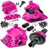 RCarmubWow RC F/R Gearbox Case 35T Diff Set & 8T Input Gear Upgrades Part for 1/8 Kraton/Outcast/Talion 6S BLX EXB,Notorious 6S,1/7 Bigrock/Fireteam 6S,Mojave 6S BLX EXB,Pink view 1