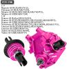 RCarmubWow RC F/R Gearbox Case 35T Diff Set & 8T Input Gear Upgrades Part for 1/8 Kraton/Outcast/Talion 6S BLX EXB,Notorious 6S,1/7 Bigrock/Fireteam 6S,Mojave 6S BLX EXB,Pink view 2