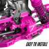 RCarmubWow RC F/R Gearbox Case 35T Diff Set & 8T Input Gear Upgrades Part for 1/8 Kraton/Outcast/Talion 6S BLX EXB,Notorious 6S,1/7 Bigrock/Fireteam 6S,Mojave 6S BLX EXB,Pink view 3