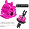 RCarmubWow RC F/R Gearbox Case 35T Diff Set & 8T Input Gear Upgrades Part for 1/8 Kraton/Outcast/Talion 6S BLX EXB,Notorious 6S,1/7 Bigrock/Fireteam 6S,Mojave 6S BLX EXB,Pink view 4