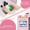 Costzon Kids Play Kitchen, Little Chef Montessori Cooking Toy Playset w/ 2 Stoves, Rotation Knobs, Faucet, Sink, Dishwasher, 2 Drawers & Cabinet, Wooden Kitchen Playset for Girls Boys Aged 3+ (Pink) view 3