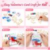 28 PCS Valentines Day Gifts for Kids Classroom, Paint Valentines Craft Kits W/ Sea Animals Wood Painting&Art Supplies, Valentines Cards for KidsValentine Party Favors School Exchange Gift for Girl view 3