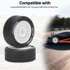 12mm Hex RC Car Tires and Wheels, daitoku 1/14 RC On-Road Drift Racing Tires for Tamiya M08/05/06 MF-01X 1/14 Hyper 14303 14304 14210 - Style C (White) view 3