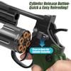 2 Pack Revolver Toy Gun with 80 Soft Bullets, 24 Shells, Fidget Gun Toy for Boy, Toy Pistol Gun for Kids, Semi-Automatic Toy Foam Blaster Gun Gift for Christmas Birthday Halloween (Green+Gray) view 4