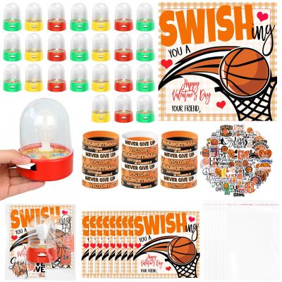 24 Set Basketball Party Favor Set Mini Finger Basketball Games Basketball Accessories Stickers and Gift Bags Sport Fans Team Gift for Sport Basketball Team Lovers Players Gifts Sport Accessories