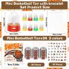 24 Set Basketball Party Favor Set Mini Finger Basketball Games Basketball Accessories Stickers and Gift Bags Sport Fans Team Gift for Sport Basketball Team Lovers Players Gifts Sport Accessories view 2