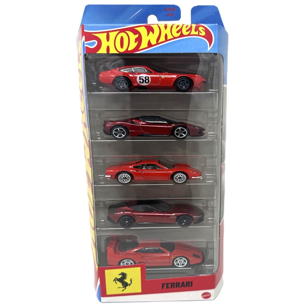 1:64 Scale Diecast Model Car Compatible with Hot Wheels Basic Ferrari 5-Pack (2026 Release)