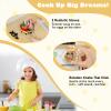 Costzon Kids Play Kitchen, Little Chef Montessori Cooking Toy Playset w/ 2 Stoves, Rotation Knobs, Faucet, Sink, Dishwasher, 2 Drawers & Cabinet, Wooden Kitchen Playset for Girls Boys Aged 3+ (White) view 2