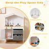 Costzon Kids Play Kitchen, Little Chef Montessori Cooking Toy Playset w/ 2 Stoves, Rotation Knobs, Faucet, Sink, Dishwasher, 2 Drawers & Cabinet, Wooden Kitchen Playset for Girls Boys Aged 3+ (White) view 4
