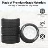 1/14 RC Car On-Road Drift Tires, daitoku 12mm Hex RC Racing Tires for Tamiya M08/05/06 MF-01X - Style B (White) view 3
