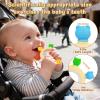 Baby Teething Rings Rattle Toys - BPA-Free Silicone Teether for 0-24 Months Infants & Toddlers, Safe Soft Chew Toys with Rattle Sound, Essential Teething Relief for Babies view 4