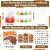 30 Set Basketball Party Favor Set Mini Finger Basketball Games Basketball Bracelets and Stickers with Gift Bags Sport Fans Team Gift for Sport Basketball Team Lovers Players Gifts Sport Accessories view 2