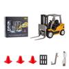 FunXylophy 1/64 Mini RC Forklift, 2.4G 10KM/h Full-Proportional Remote Control Forklift with Wireless Controller, Cargo Hook, Forks and Pallet, Christmas & Birthday Gifts (Yellow) view 1