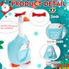 Shinylin 1 Set Christmas Mini Desk Goose Outfit Xmas Gift 7'' Mini Goose Costume Hat and Xmas Clothes Winter Table Key Holder Decor for Magnetic Duck Statue Desk Key Holder (Blue) view 3