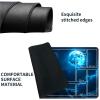 HGGJFLYX Playmat with Zone for MTG,24x14 Inch for TCG Playmat with Non-Slip Rubber Base,Smooth Surface Stitched Edges,Magic Card Game Mat with Storage Desk Mousepad,Blue Wolf Moon Howl view 4