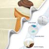 Kigai Icecream Cones Hooded Baby Towels, Ultra Soft & Absorbent Muslin Cotton Baby Bath Towel for Babies, Infants, Toddlers 30x30 Inch view 3