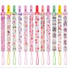 12 Pack Pacifier Clips with Adjustable Strap (32-46.5cm)/Short Strap(25.5cm) - Premium Polyester Baby Pacifier Holder Set, Multi-Design Clips for Boys Girls (Multicolor G 25/26cm) view 1